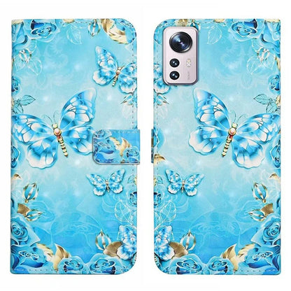 For Xiaomi 12 Pro 5G / 12 Pro (Dimensity) 5G / 12S Pro 5G Case 3D Pattern Magnetic Wallet Phone Cover