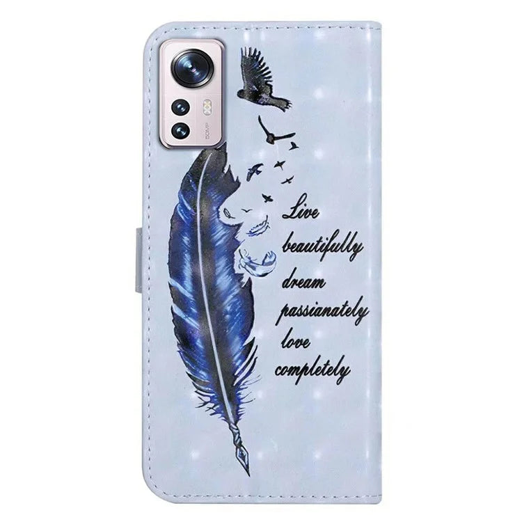 For Xiaomi 12 Pro 5G / 12 Pro (Dimensity) 5G / 12S Pro 5G Case 3D Pattern Magnetic Wallet Phone Cover