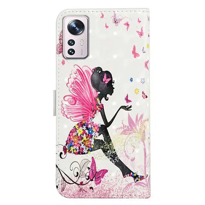 For Xiaomi 12 Pro 5G / 12 Pro (Dimensity) 5G / 12S Pro 5G Case 3D Pattern Magnetic Wallet Phone Cover