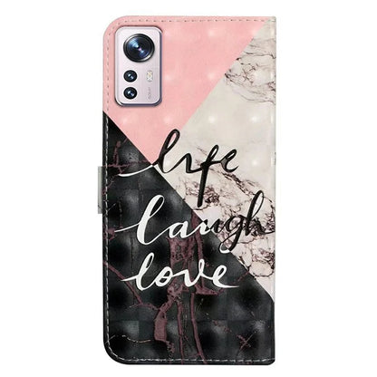 For Xiaomi 12 Pro 5G / 12 Pro (Dimensity) 5G / 12S Pro 5G Case 3D Pattern Magnetic Wallet Phone Cover