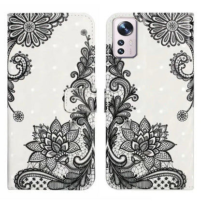 For Xiaomi 12 Pro 5G / 12 Pro (Dimensity) 5G / 12S Pro 5G Case 3D Pattern Magnetic Wallet Phone Cover