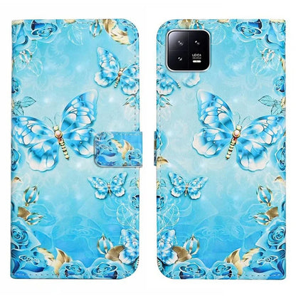 For Xiaomi 13 Case 3D Pattern Printing PU Leather Flip Folio Phone Cover