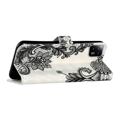 For Xiaomi 13 Case 3D Pattern Printing PU Leather Flip Folio Phone Cover