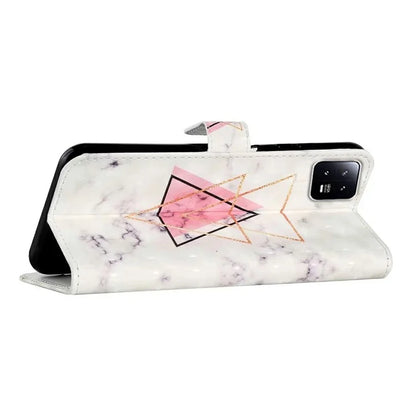 For Xiaomi 13 Case 3D Pattern Printing PU Leather Flip Folio Phone Cover