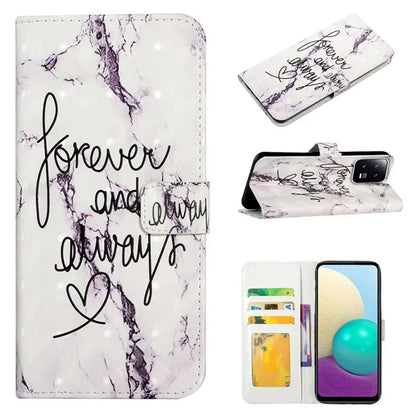 For Xiaomi 13 Case 3D Pattern Printing PU Leather Flip Folio Phone Cover