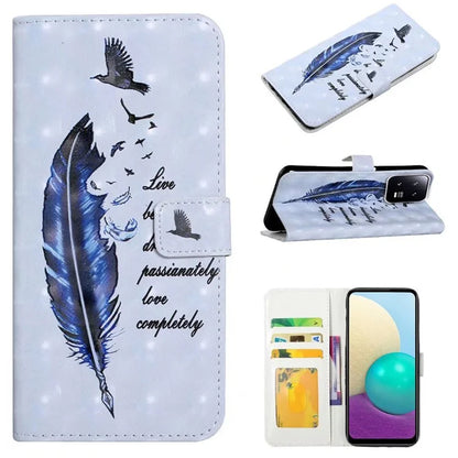 For Xiaomi 13 Case 3D Pattern Printing PU Leather Flip Folio Phone Cover