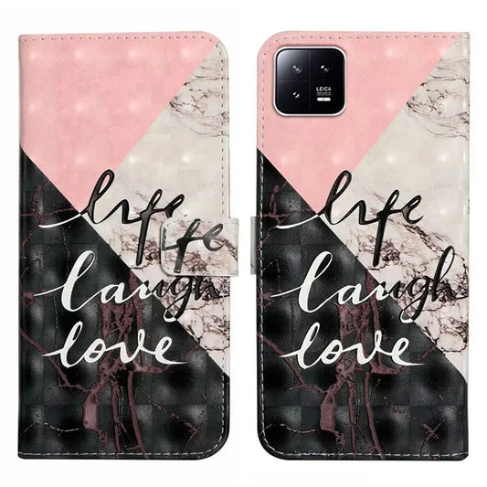 For Xiaomi 13 Pro 5G Case Flip Wallet 3D Pattern Printing PU Leather Phone Cover