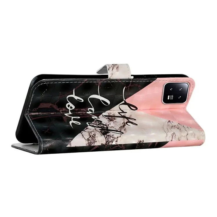 For Xiaomi 13 Pro 5G Case Flip Wallet 3D Pattern Printing PU Leather Phone Cover