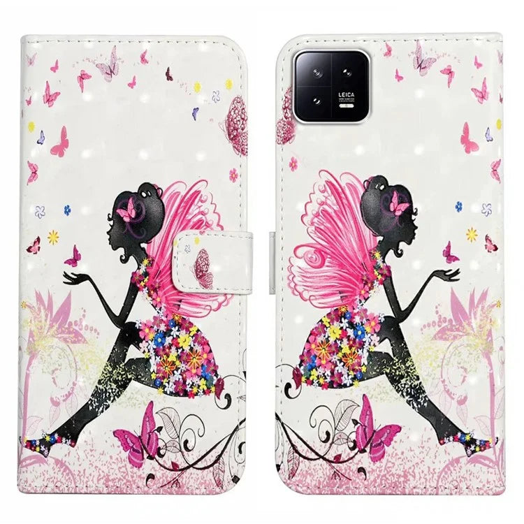 For Xiaomi 13 Pro 5G Case Flip Wallet 3D Pattern Printing PU Leather Phone Cover