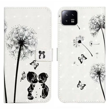 For Xiaomi 13 Pro 5G Case Flip Wallet 3D Pattern Printing PU Leather Phone Cover