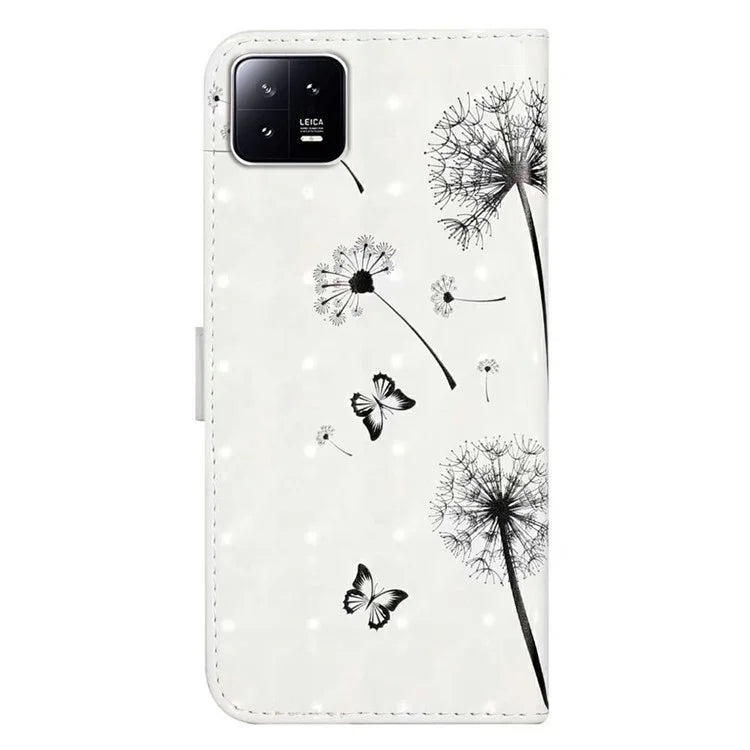 For Xiaomi 13 Pro 5G Case Flip Wallet 3D Pattern Printing PU Leather Phone Cover