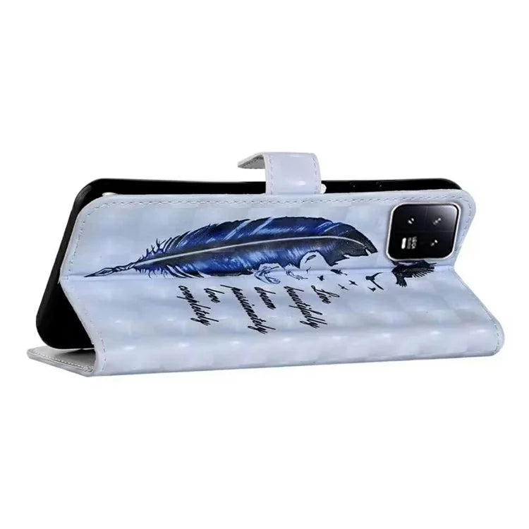 For Xiaomi 13 Pro 5G Case Flip Wallet 3D Pattern Printing PU Leather Phone Cover