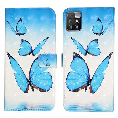 For Xiaomi Redmi 10 4G (2021) / Redmi 10 2022 4G / 10 Prime / Note 11 4G (MediaTek) Case 3D Pattern PU Leather Stand Cover