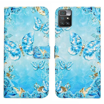 For Xiaomi Redmi 10 4G (2021) / Redmi 10 2022 4G / 10 Prime / Note 11 4G (MediaTek) Case 3D Pattern PU Leather Stand Cover