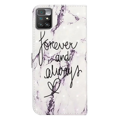 For Xiaomi Redmi 10 4G (2021) / Redmi 10 2022 4G / 10 Prime / Note 11 4G (MediaTek) Case 3D Pattern PU Leather Stand Cover