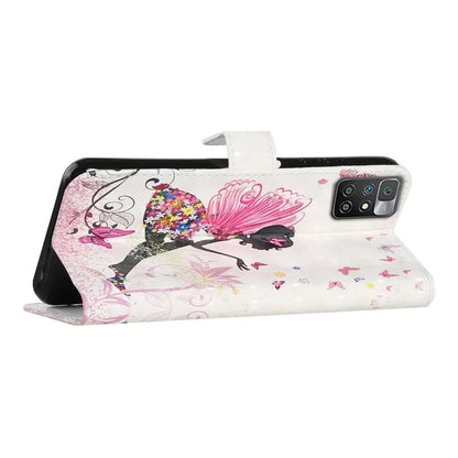 For Xiaomi Redmi 10 4G (2021) / Redmi 10 2022 4G / 10 Prime / Note 11 4G (MediaTek) Case 3D Pattern PU Leather Stand Cover