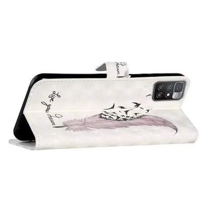 For Xiaomi Redmi 10 4G (2021) / Redmi 10 2022 4G / 10 Prime / Note 11 4G (MediaTek) Case 3D Pattern PU Leather Stand Cover