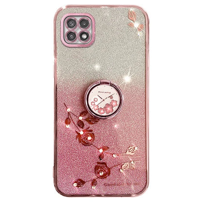 KADEM For Samsung Galaxy A22 5G (EU Version) Case Ring Kickstand TPU Mobile Phone Cover