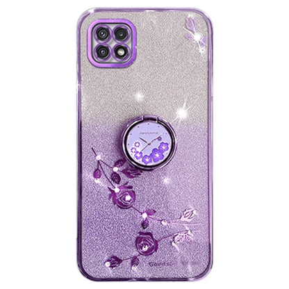 KADEM For Samsung Galaxy A22 5G (EU Version) Case Ring Kickstand TPU Mobile Phone Cover