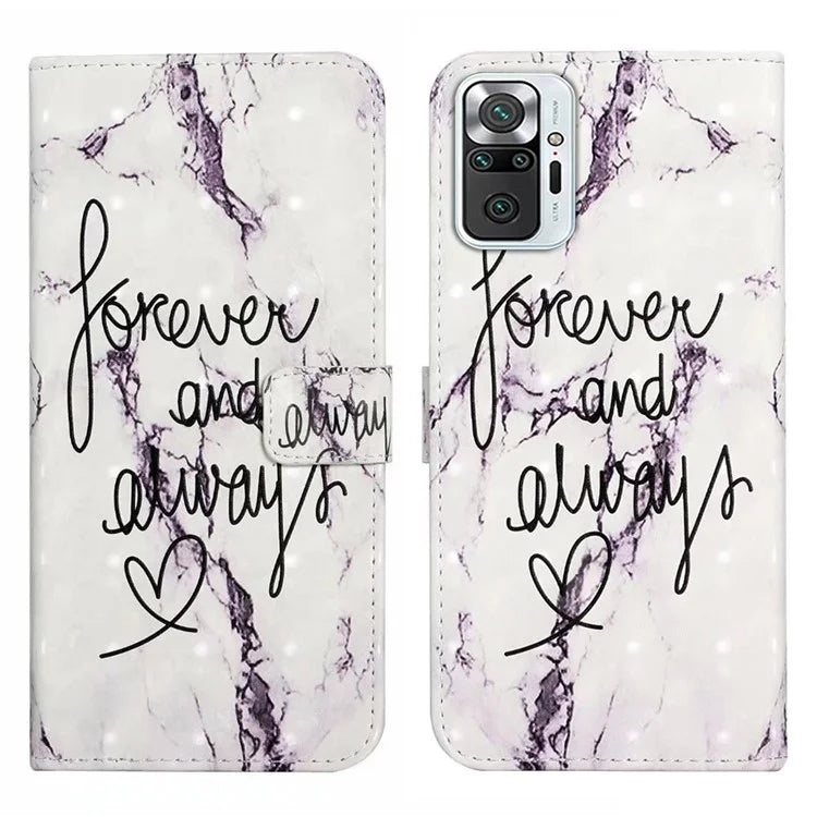 For Xiaomi Redmi Note 10 Pro 4G (Global) / Note 10 Pro Max 4G Case Pattern Printing Wallet Phone Cover