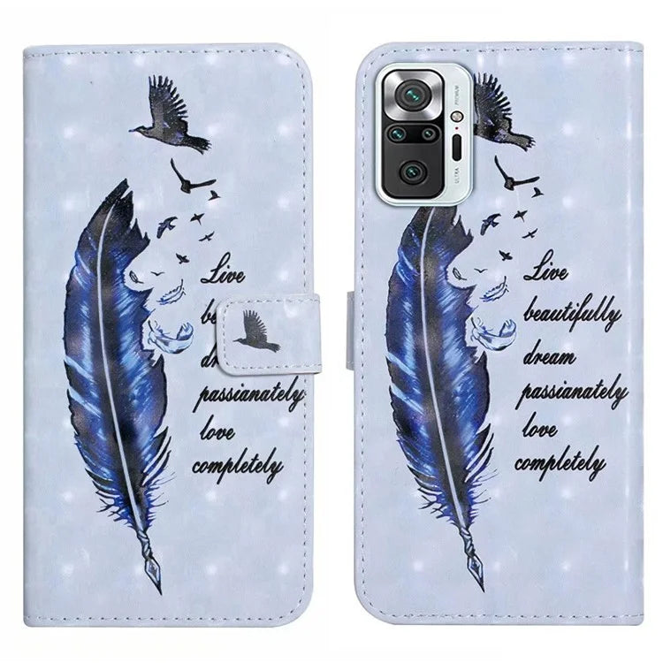 For Xiaomi Redmi Note 10 Pro 4G (Global) / Note 10 Pro Max 4G Case Pattern Printing Wallet Phone Cover