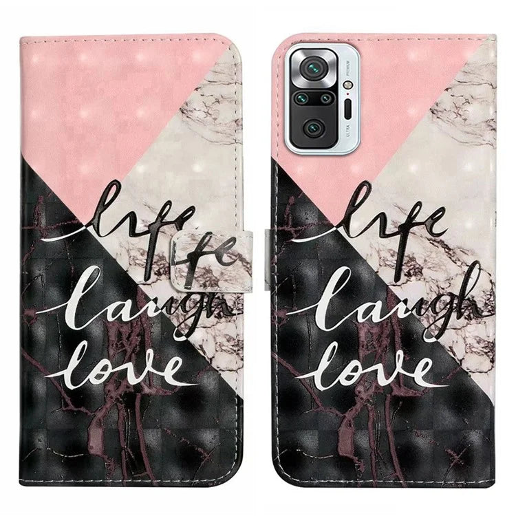 For Xiaomi Redmi Note 10 Pro 4G (Global) / Note 10 Pro Max 4G Case Pattern Printing Wallet Phone Cover