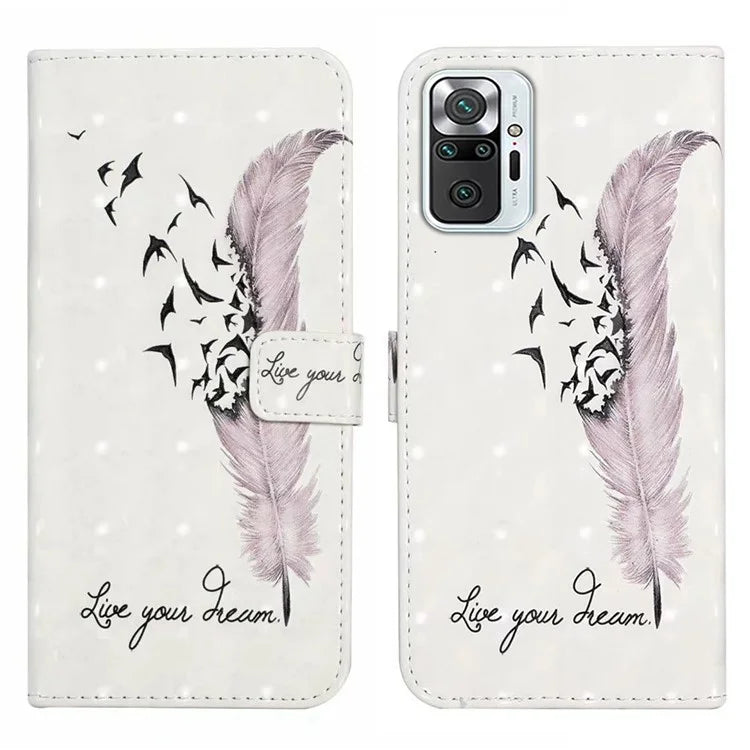 For Xiaomi Redmi Note 10 Pro 4G (Global) / Note 10 Pro Max 4G Case Pattern Printing Wallet Phone Cover
