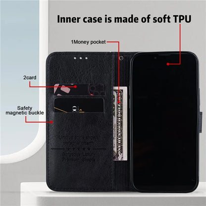 For Samsung Galaxy A05s 4G Slim-Fit Phone Case PU Leather Wallet Cell Phone Stand Cover