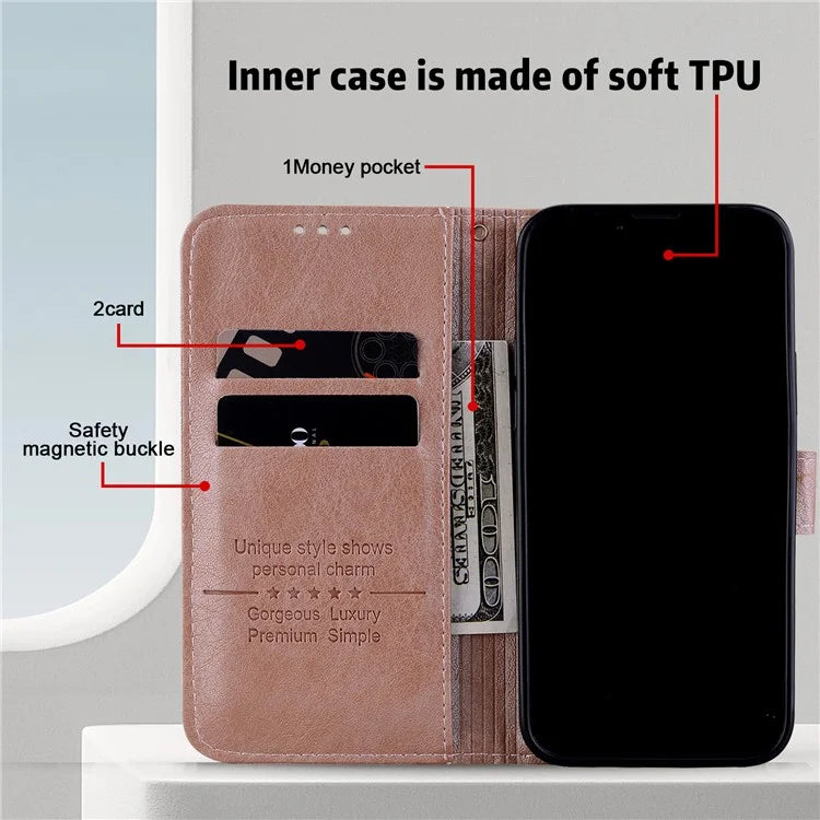 For Samsung Galaxy A05s 4G Slim-Fit Phone Case PU Leather Wallet Cell Phone Stand Cover