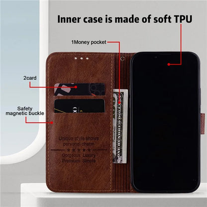 For Samsung Galaxy A05s 4G Slim-Fit Phone Case PU Leather Wallet Cell Phone Stand Cover