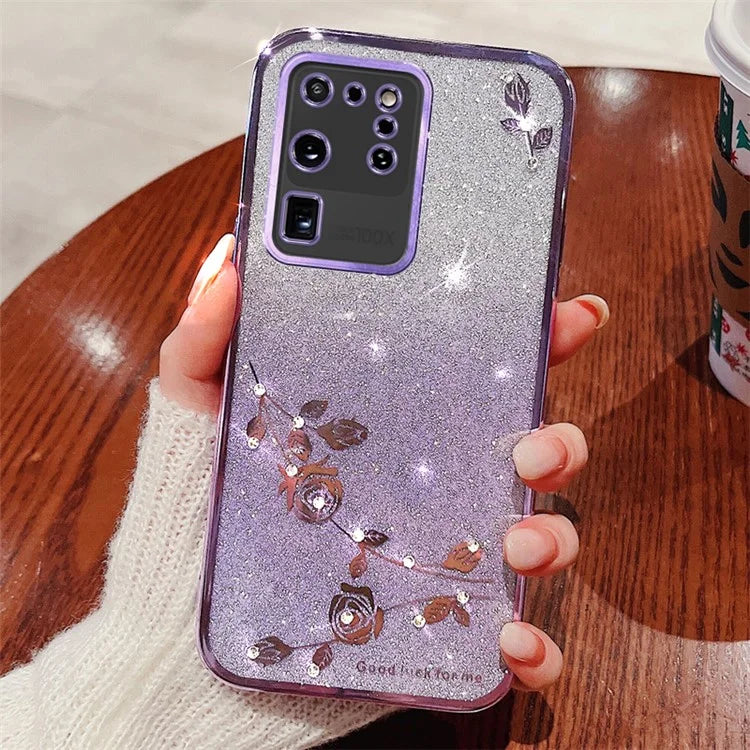 KADEM For Samsung Galaxy Galaxy S20 Ultra Case Glitter TPU Phone Cover with Strap