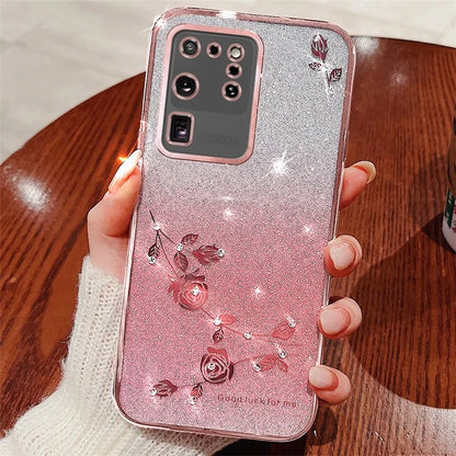 KADEM For Samsung Galaxy Galaxy S20 Ultra Case Glitter TPU Phone Cover with Strap