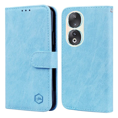 For Honor 90 TPU + PU Leather Wallet Phone Case Solid Color Cover Cell Phone Stand Shell
