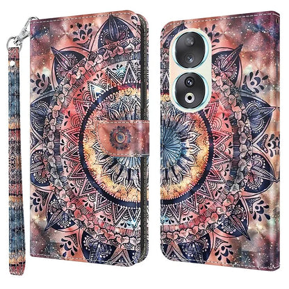 For Honor 90 Case 3D Pattern Printing Leather Flip Wallet Phone Cover