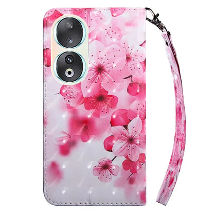 For Honor 90 Case 3D Pattern Printing Leather Flip Wallet Phone Cover