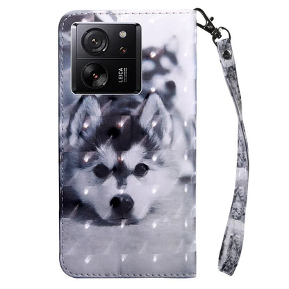 For Xiaomi 13T / 13T Pro / Redmi K60 Ultra Case PU Leather 3D Pattern Stand Flip Phone Cover