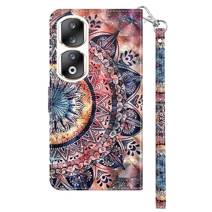 For Honor 90 Pro Case PU Leather 3D Pattern Printed Wallet Phone Cover