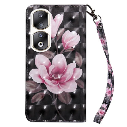 For Honor 90 Pro Case PU Leather 3D Pattern Printed Wallet Phone Cover