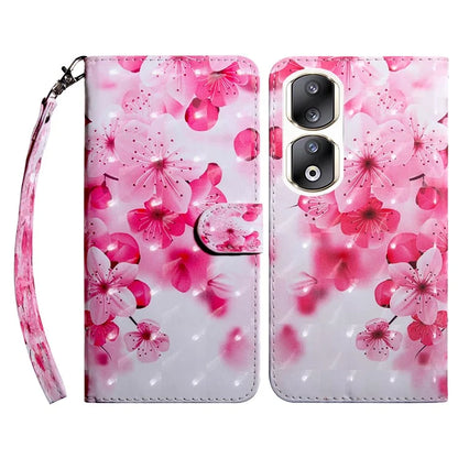 For Honor 90 Pro Case PU Leather 3D Pattern Printed Wallet Phone Cover