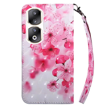 For Honor 90 Pro Case PU Leather 3D Pattern Printed Wallet Phone Cover