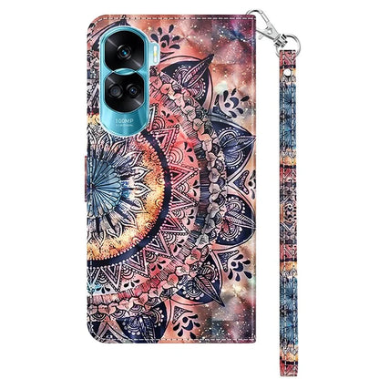 For Honor 90 Lite 5G / X50i 5G Case Wallet PU Leather 3D Pattern Printing Phone Cover