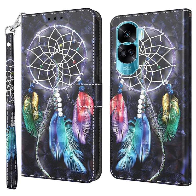 For Honor 90 Lite 5G / X50i 5G Case Wallet PU Leather 3D Pattern Printing Phone Cover