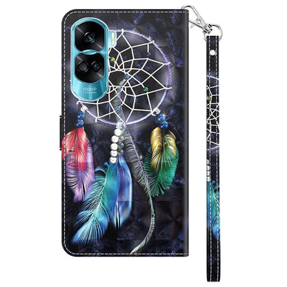 For Honor 90 Lite 5G / X50i 5G Case Wallet PU Leather 3D Pattern Printing Phone Cover