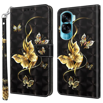 For Honor 90 Lite 5G / X50i 5G Case Wallet PU Leather 3D Pattern Printing Phone Cover