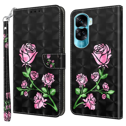 For Honor 90 Lite 5G / X50i 5G Case Wallet PU Leather 3D Pattern Printing Phone Cover
