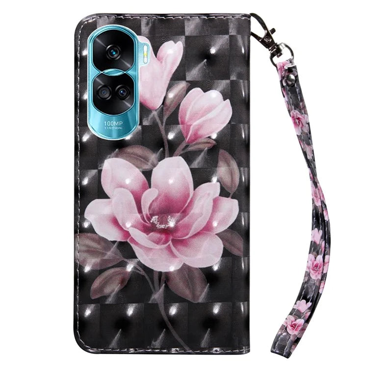 For Honor 90 Lite 5G / X50i 5G Case Wallet PU Leather 3D Pattern Printing Phone Cover