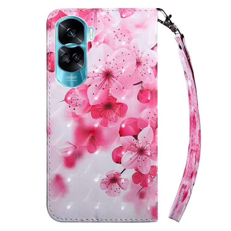 For Honor 90 Lite 5G / X50i 5G Case Wallet PU Leather 3D Pattern Printing Phone Cover