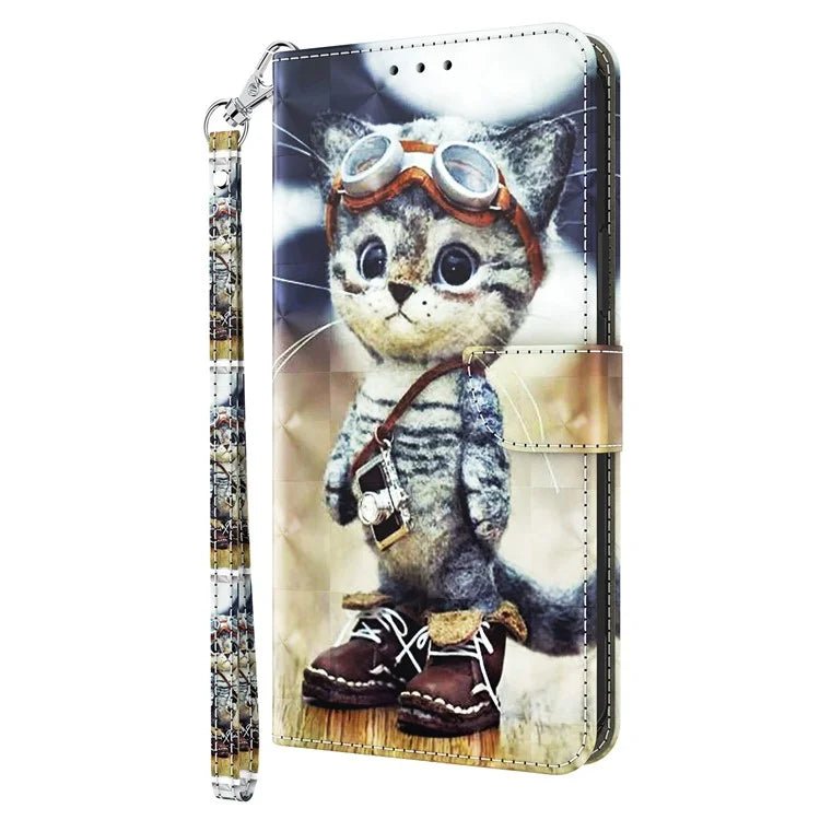 For Motorola Moto G54 5G Case 3D Pattern Leather Magnetic Wallet Phone Cover