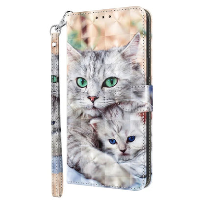 For Motorola Moto G54 5G Case 3D Pattern Leather Magnetic Wallet Phone Cover