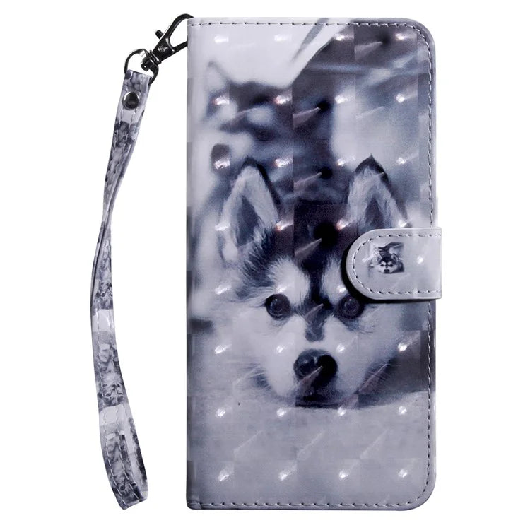 For Motorola Moto G54 5G Case 3D Pattern Leather Magnetic Wallet Phone Cover